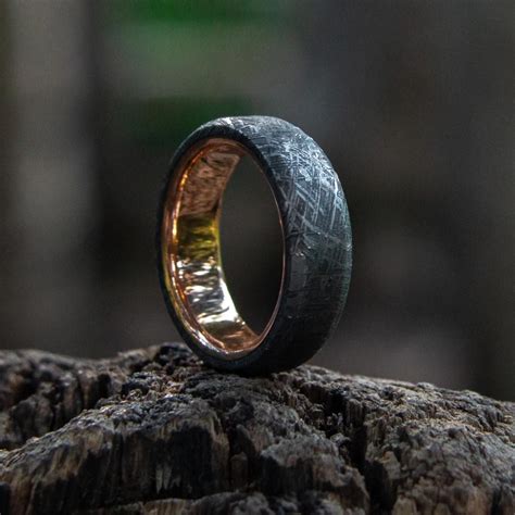 meteroite ring|solid meteorite ring.